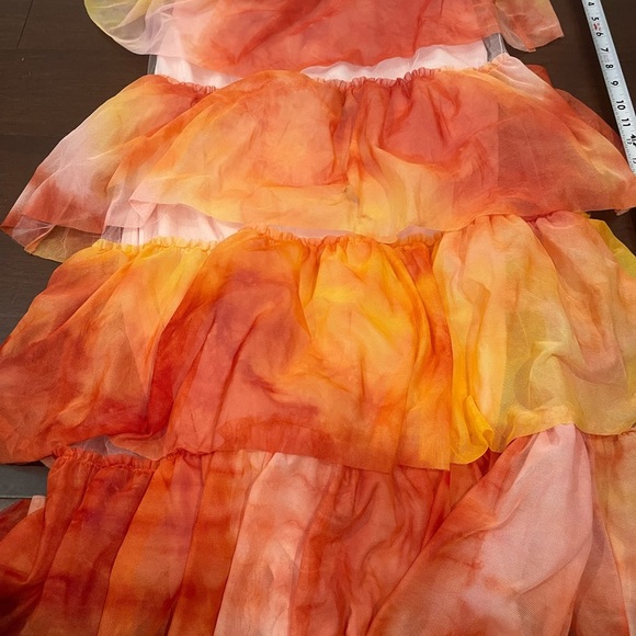 nwot eva franco esperanza Colorful Tiered tull Women's midi Skirt small - Picture 13 of 16